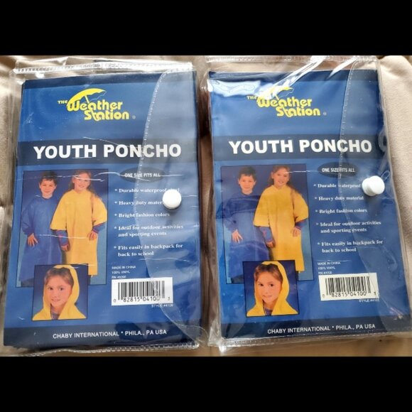 NWT Lot of Two Youth Ponchos (One Size Fits All) - Picture 2 of 3